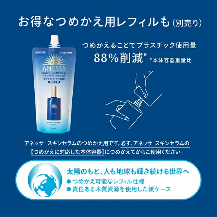 楽天市場】資生堂 ANESSA アネッサ ナイトサンケア美容液 スキンセラム 
