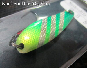�m�[�U���o�C�g 6.8g /38mm�@#CSS �`���[�g�V���o�[�X�g���C�v�@�@���A�[�g�t�B�b�V���O ArtFishing���@���l�C�e�B�u ���A�[�t�B�b�V���O�p �X�v�[�����@NorthernBite 6.8g�@�`�w�r�[�E�F�C�g�X�v�[��
