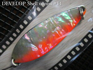 �f�x���b�v �V�F�� [�V���o�[�n] 22g /60mm�@#14 S.�u���I�����W�@�@���t�B�[���h�n���^�[ FIELD HUNTER���@���l�C�e�B�u ���A�[�t�B�b�V���O�p �X�v�[�����@DEVELOP Shell Silver Spoon 22g�@[�X�v�[�����