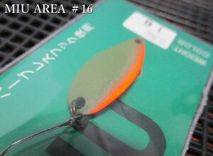 �~���[ 2.8g /28mm�@#16.�}�b�g�I���[�u�T�C�h�I�����W�@�@���t�H���X�g FOREST���@���G���A ���A�[�t�B�b�V���O�p �X�v�[�����@MIU AREA Spoon 2.8g�@�`�I�[�����E���h�̎��͔h�`�@[�X�v�[������
