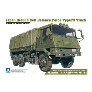 【10/27終了!! おもちゃ最大20倍Pアップ中】アオシマ 陸上自衛隊 73式大型トラック「3トン半」 1/72 【ミリタリーモデルキット 2】 (プラモデル)【再販】