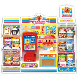【6/4 20時〜ポイント5倍＆6/5・10は1000円OFFクーポン！】セルフレジでおかいもの！ おしゃべりいっぱい アンパンマンコンビニ スマートフォン カード コンビニごっこ ごっこあそび 電子レンジ プレゼント おもちゃ こども 子供 知育 勉強 3歳