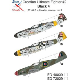1／48 クロアチア空軍のBf109G デカール パート2 【TRMED48009】 (プラモデル)おもちゃ プラモデル