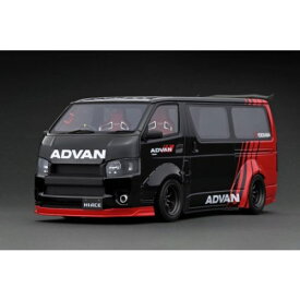 『ignition model』 T・S・D WORKS HIACE Black／Red (1／18 Scale) 【IG2805】 (ミニカー)