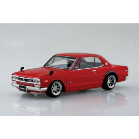 楽プラ スナップキット 1／32 ニッサン C10 スカイライン 2000GT-R カスタムホイール (レッド) 【16CU-RD】 (プラモデル)