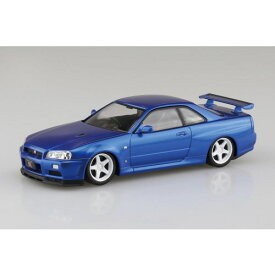 楽プラ スナップキット 1／32 ニッサン R34スカイラインGT-R カスタムホイール(ベイサイドブルー) 【12CU-BB】 (プラモデル)