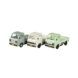 1/80 ペーパーキット まちかどアクセサリーシリーズ 軽トラック(白・シルバー・淡草) 【MS097】 (鉄道模型)