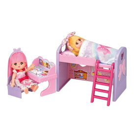 ポケットメルちゃん ベッド＆デスクセットおもちゃ こども 子供 女の子 人形遊び 家具 3歳