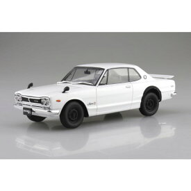 楽プラ スナップカー 1／24 KPGC10 スカイラインHT 2000GT-R 1971 ホワイト 【No.01-WH】 (プラモデル)