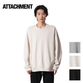 ATTACHMENT アタッチメント CO/PE DOUBLE KNIT SWEAT SHIRT CO/PE ダブル ニット スウェット シャツ ブラック(930) X.グレー(929) オフホワイト(850)