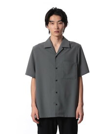 ATTACHMENT アタッチメント PE CONPACT TWILL SLIM FIT OPEN COLLAR S/S SHIRT PE コンパクト ツイル スリム フィット オープン カラー S/S シャツ ブラック(930) グレー(920) ベージュ(820)