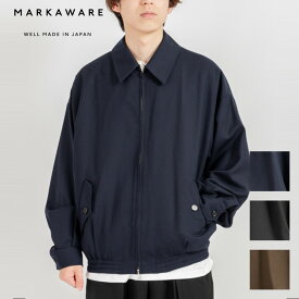 【お買い物マラソン限定！ポイント5倍&限定クーポン配布中】【MARKAWARE マーカウェア 】ワイドスポーツジャケット オーガニックウールサバイバルクロス WIDE SPORTS JACKET - ORGANIC WOOL SURVIVAL CLOTH A23C-04BL01C アウター ブルゾン