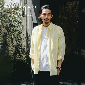 【スーパーセール限定！ポイント5倍&クーポン配布中】MARKAWARE マーカウェア COMFORT FIT SHIRT - ORGANIC PERU PIMA COTTON LOAN コンフォート フィット シャツ オーガニック ペルー ピマ コットン ローン ホワイト グリーン ピンク イエロー