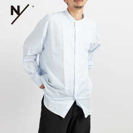 NEUTRALWORKS. ニュートラルワークス LONG SLEEVE RAMIE MIXED BIG SHIRTS ロング スリーブ ラミー ミックスド ビッグ シャツ メンズ シンプル ビッグシルエット 消臭 春 夏 ブルー