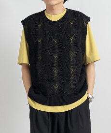 WRAPINKNOT ラッピンノット Gima cotton crew-neck vest ギマ コットン クルーネック ベスト ブラック