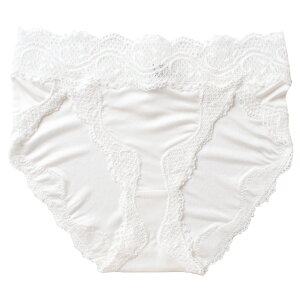 【最大2000円OFFクーポン配布中】シルクスムース レース付き ショーツ 日本製 レディース 大人可愛い オフホワイト白 ベージュ ピンク