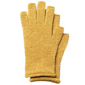GINGA シルク 指切りグローブ 日本製 筒状に編まれたホールガーメント イエロー グリーン ブラック 黒