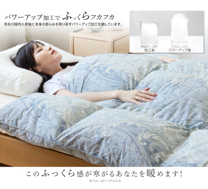 楽天市場】【期間限定エントリーでP10倍】羽毛布団 グース 西川 布団 