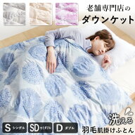 【本日23:59まで限定P10倍】羽毛肌掛け布団 ダウンケット 洗える ウォッシャブル シングル セミダブル ダ…