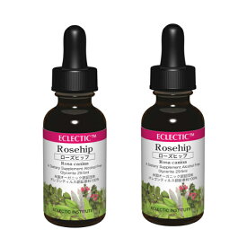 【15％P還元】 ローズヒップ チンキ 液体 1オンス 29.5ml 2個セット ハーブサプリメント ECLECTIC エクレクティック
