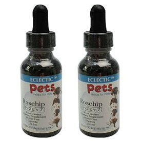 【15％P還元】 ローズヒップ チンキ 液体 1オンス 29.5ml 2個セットペット用ハーブサプリメント ECLECTIC for Pets エクレクティック