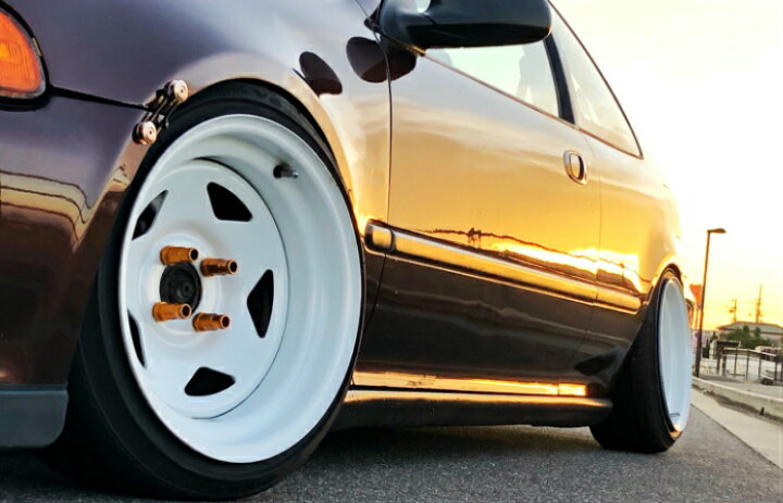 楽天市場】TC01 白 15inch 8.0j 4穴 PCD100 ※ホイール 2本 テッチン 鉄 