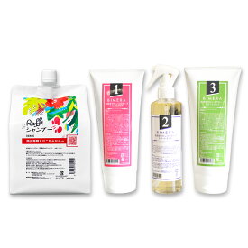 BIMERA トリートメント123（ロングヘアで4ヵ月分） & Raffi シャンプー 1000ml（3ヵ月分）ラフィー トリートメント ヘアマスク 集中ケア シャンプー raffi トリートメントセット 髪質改善