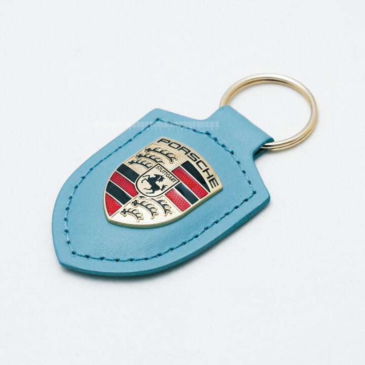 楽天市場】Porsche ポルシェ クレストキーホルダー ライトブルー 