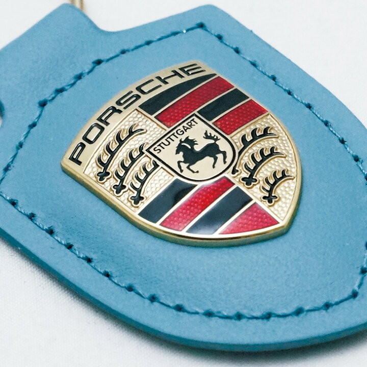 楽天市場】Porsche ポルシェ クレストキーホルダー ライトブルー 