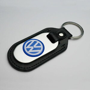 VW フォルクスワーゲン ドームレザーキータグ キーホルダー キーリング 鍵