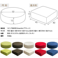 【送料無料】【メーカー直送】リビング座布団Amaretto長方形タイプグリーン45×40cm【cn-60r】【代引・同梱不可】【宮武低反発クッション座布団クッション四角長方形角型】