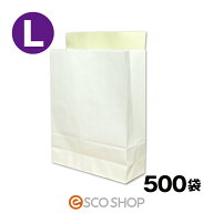 【あす楽】宅配袋 梱包袋 大 Lサイズ 500枚 白色 テープ付き 500袋 縦400*横320*マチ110mm 片艶晒 日本製…