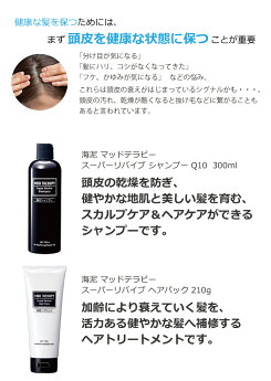 海泥マッドテラピースーパーリバイブシャンプーQ10300mlヘアパックQ10210gセット(スキャルプケアコシノンシリコンボリュームアップ)(送料無料)