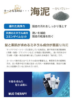 海泥マッドテラピースーパーリバイブシャンプーQ10300mlヘアパックQ10210gセット(スキャルプケアコシノンシリコンボリュームアップ)(送料無料)