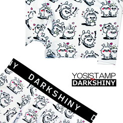 ダークシャイニーヨッシースタンプPATTERNEDALLOVERメンズ(YLMM29ボクサーパンツYOSISTAMPDARKSHINYイエローラベル下着)(代引不可)(メール便送料無料)