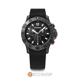 WENGER ウェンガー SEAFORCE CHRONO ブラックシリコーンバンド ブラック文字盤 #01.0643.120 (送料無料)(メーカー直送)(代引不可)(同梱不可)