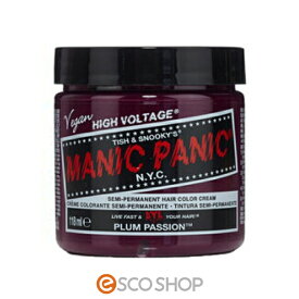 MANIC PANICマニックパニック プラムパッション Plum Passion 赤紫 118ml マニパニ ヘアカラー 毛染め 髪染め MC11021 コスプレ メール便 送料無料 代引不可 同梱不可