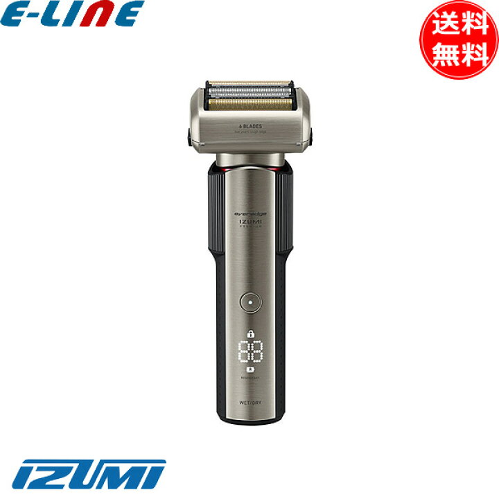 楽天市場】IZUMI IZF-E863R-S メンズシェーバー everedge 6枚刃 