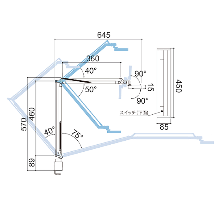 楽天市場】山田照明 Zライト Z-90 B LED デスクライト 中高齢