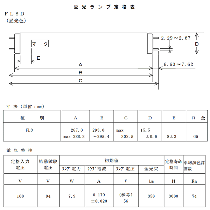 楽天市場】[10本セット]HotaluX ホタルクス FL8D 昼光色 8ワット 直管