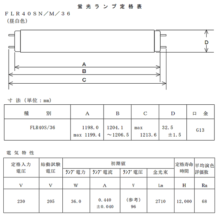 楽天市場】[10本セット]ホタルクス FLR40SN/M/36 サンホワイト5