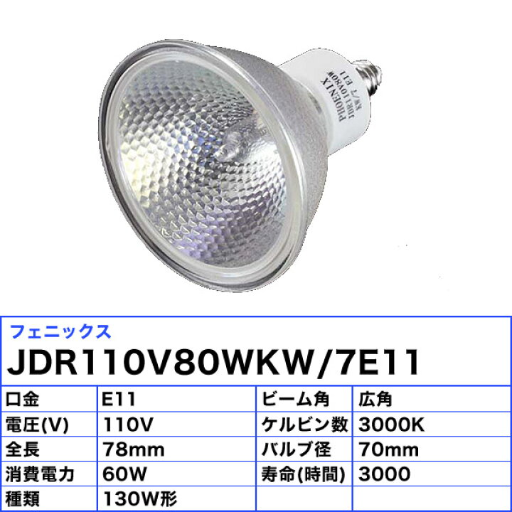 楽天市場】[10個セット]フェニックス JDR110V80WKW/7E11 ダイクロ 