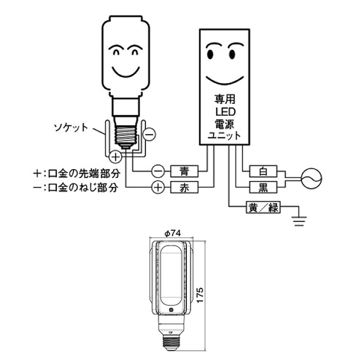 楽天市場】岩崎 レディオック LEDライトバルブG 電源別置形 水銀