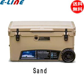 CL-07001 ハードクーラーボックス(タイヤ付き) 70QT Sand(サンド) アウトドア キャンプ CL07001 「送料無料」