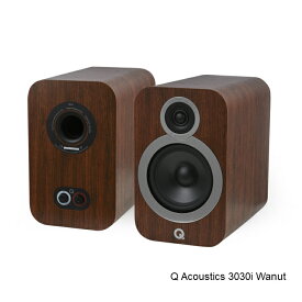 Q Acoustics 【キューアコースティックス】 3030i ウォルナット パッシブスピーカー1ペア　ブックシェルフ【正規品・新品】
