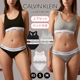 Calvin Klein カルバンクライン スポーツブラ＆ショーツ セット レディース アンダーウェア 下着 ブラレット ビキニショーツ F3785AD F3787AD アジアンフィット ハイブランド セットアップ スポブラ カップ付き ジム ヨガ ノンワイヤー 無地 ロゴ 女性プレゼント 誕生日