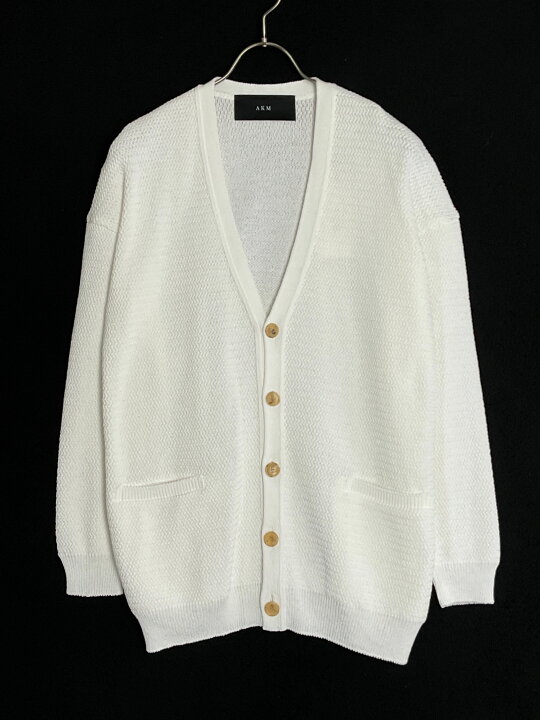楽天市場】AKM L ホワイト SKY G V CARDIGAN レースニットカーディガン 