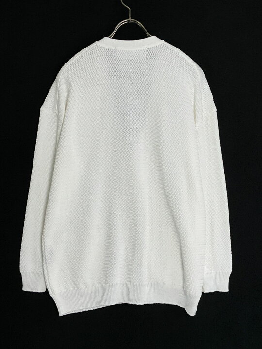 楽天市場】AKM L ホワイト SKY G V CARDIGAN レースニットカーディガン 