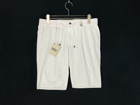 giab's ARCHIVIO ジャブスアルキビオ MAGNIFICO-A3729 1タックイージースラックスショーツ ハーフパンツ 未使用 48 ホワイト