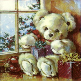 手芸 デコパージュ ペーパーナプキン デコパージュ用 ペーパー クリスマス Chiristmas xmas ペーパーナフキン　xmas・Sweet Tedybear